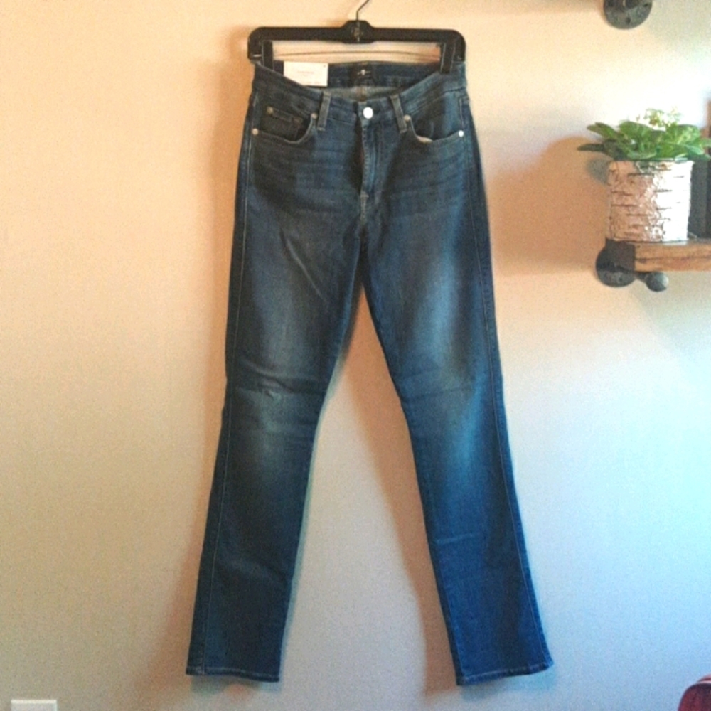 7 for all mankind form fitted straight leg jeans